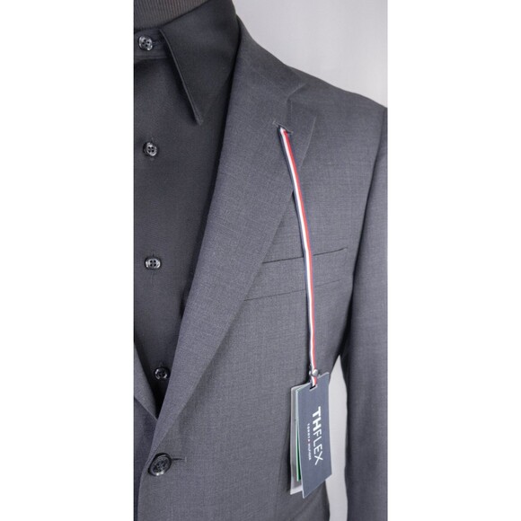 NWT Tommy Hilfiger 2-Pcs Suit Solid Gray Jacket Sz 38S Pants 36X34 Wool Blend - Picture 4 of 16